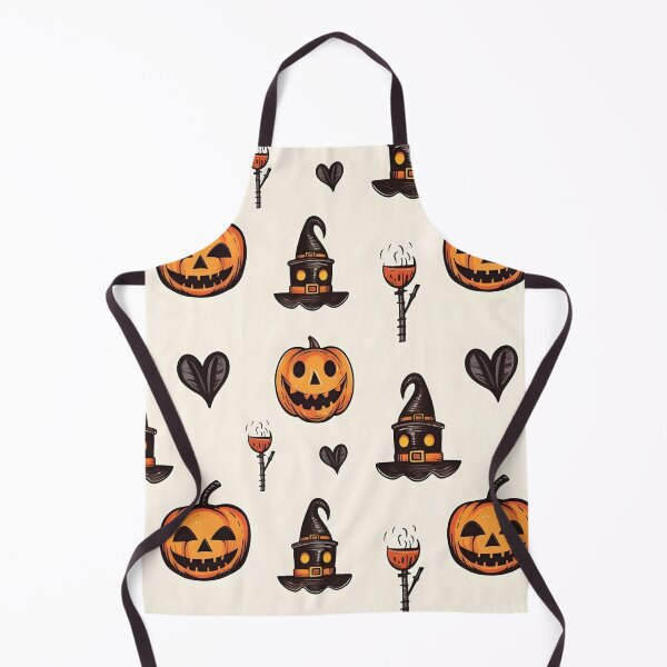 Item preview, Spooky Halloween Pumpkin, Witch Hat and Torch Seamless Pattern designed and sold by interdesigner.