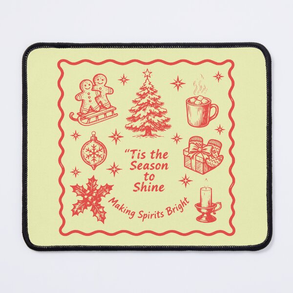 Item preview, Tis The Season To Shine Vintage Red Christmas Design designed and sold by PrintandJoy.
