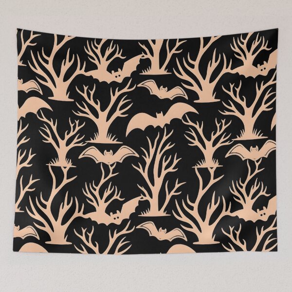 Item preview, Spooky Halloween Spooky Trees and Bats Seamless Pattern designed and sold by interdesigner.