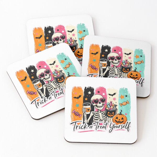 Item preview, Trick Or Treat Yourself Colorful Halloween Skeleton designed and sold by CleanDecor.