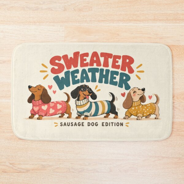 Item preview, Sausage dogs in cozy weather designed and sold by anytka.