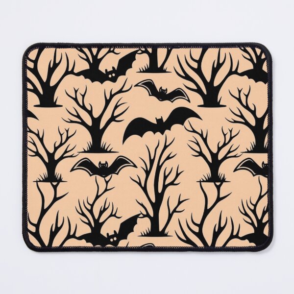 Item preview, Halloween Spooky Trees and Bats Silhouette Seamless Pattern designed and sold by interdesigner.