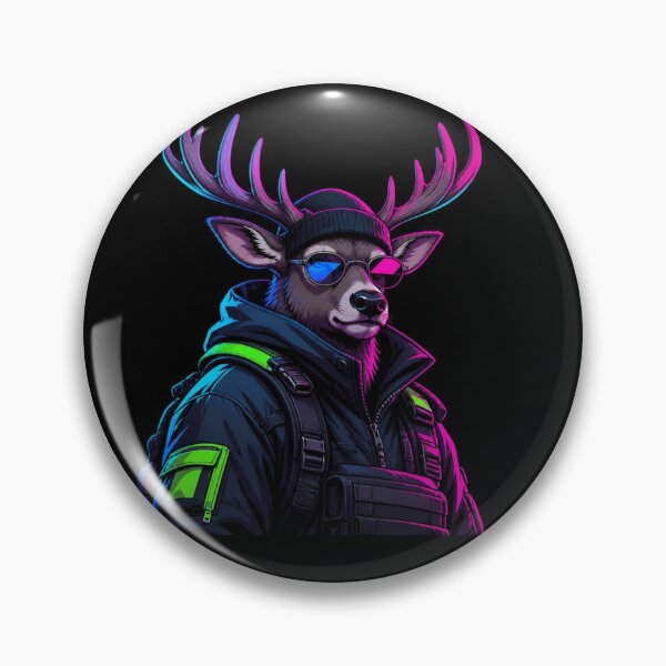 Item preview, Cyberpunk Reindeer Techwear Winter Graphic designed and sold by LazyDayzCo.