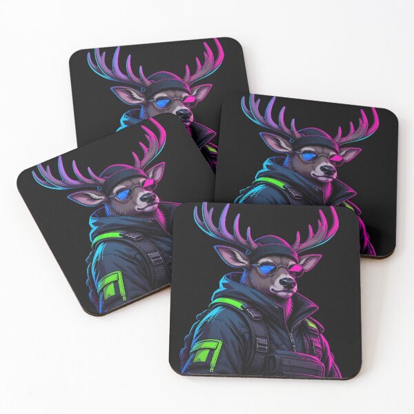 Item preview, Cyberpunk Reindeer Techwear Winter Graphic designed and sold by LazyDayzCo.