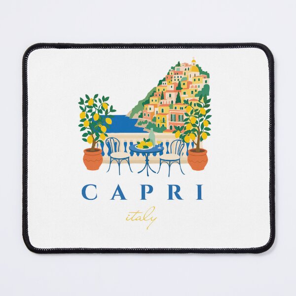 Item preview, vintage capri italy terrace lemon summer travel typography designed and sold by stileepensieri.