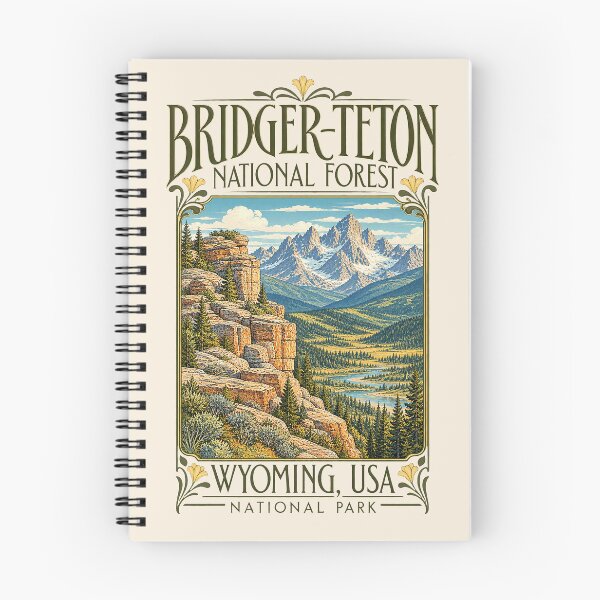 Item preview, Bridger-Teton National Forest, Wyoming, USA [Vintage Illustration] designed and sold by elektronen.