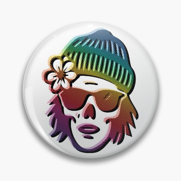 Item preview, Rainbow Halftone Skull Glitch Art designed and sold by Sherihdesigns.