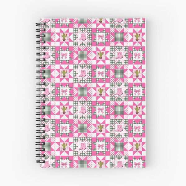 Item preview, Western Coquette Patchwork Seamless Pattern, Pink, Green Gingham Cowboy Boots Bow Strawberry Quilt  designed and sold by Sunnyneststudio.