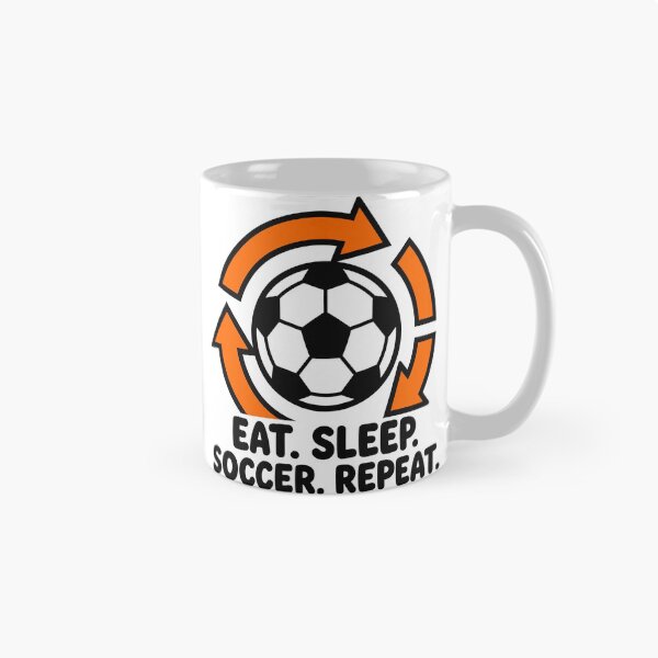 Item preview, Eat Sleep Soccer Repeat Funny Soccer Player T-Shirt designed and sold by ApparelOutpost.