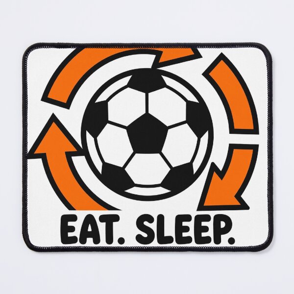 Item preview, Eat Sleep Soccer Repeat Funny Soccer Player T-Shirt designed and sold by ApparelOutpost.