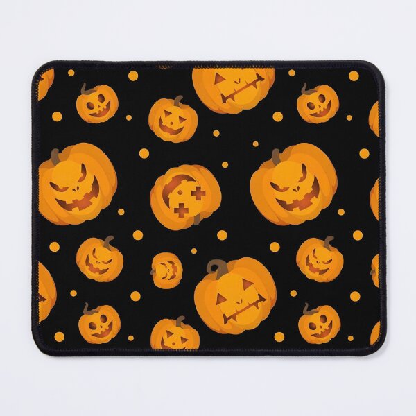 Item preview, Halloween Scary Pumpkin and Jack-O'-Lantern Seamless Pattern designed and sold by interdesigner.