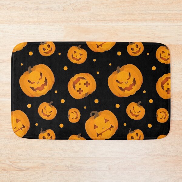 Item preview, Halloween Scary Pumpkin and Jack-O'-Lantern Seamless Pattern designed and sold by interdesigner.