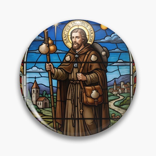 Item preview, Saint James Pilgrim Stained Glass designed and sold by Sybille-Yates.