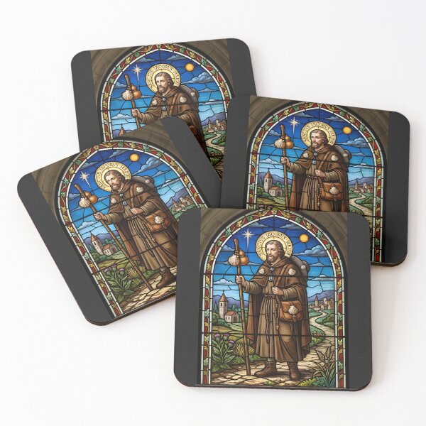 Item preview, Saint James Pilgrim Stained Glass designed and sold by Sybille-Yates.