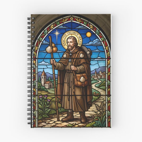Item preview, Saint James Pilgrim Stained Glass designed and sold by Sybille-Yates.