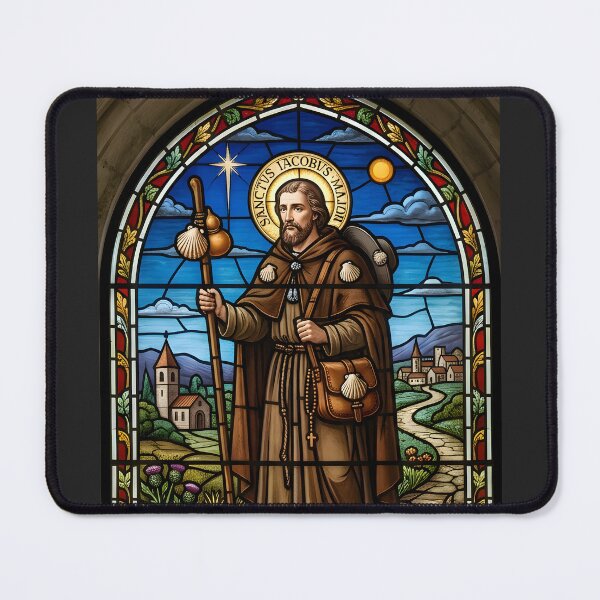 Item preview, Saint James Pilgrim Stained Glass designed and sold by Sybille-Yates.