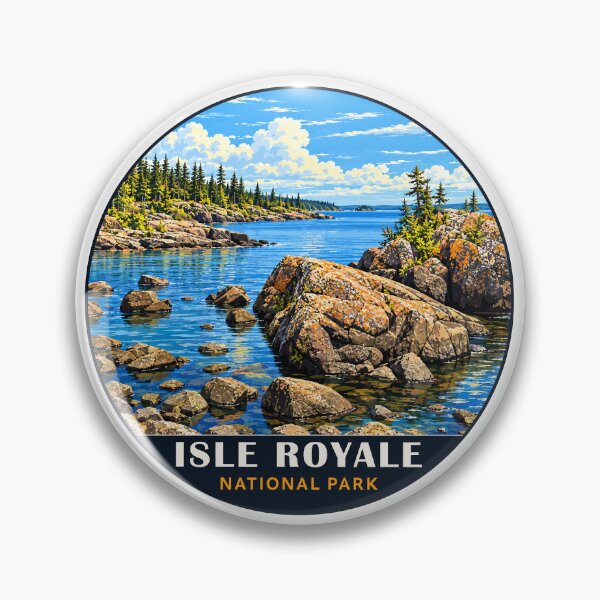 Item preview, Isle Royale National Park Retro Wilderness designed and sold by Gideon Emmerich.