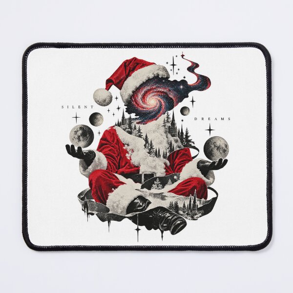 Item preview, Silent Dreams Cosmic Meditating Santa Surreal Collage designed and sold by zzz888.