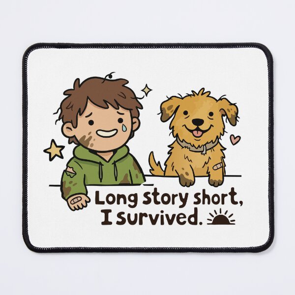 Item preview, Long Story Short, I Survived Dog Lover Funny T-Shirt designed and sold by Life Farming.