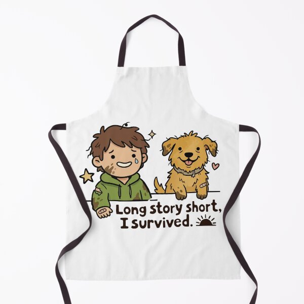 Item preview, Long Story Short, I Survived Dog Lover Funny T-Shirt designed and sold by Life Farming.