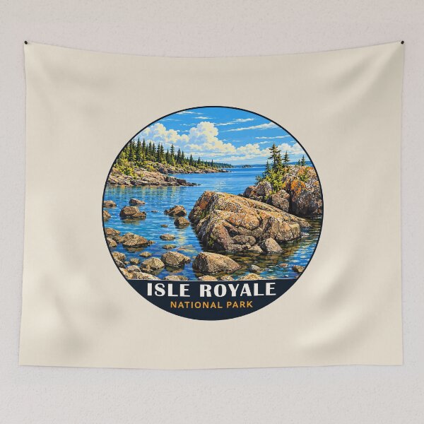 Item preview, Isle Royale National Park Retro Wilderness designed and sold by Gideon Emmerich.