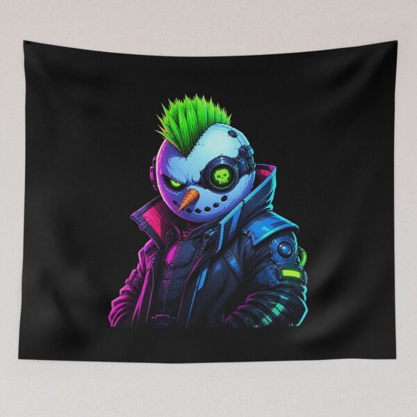 Item preview, Cyberpunk Evil Snowman Pixel Eyepatch Vector designed and sold by LazyDayzCo.