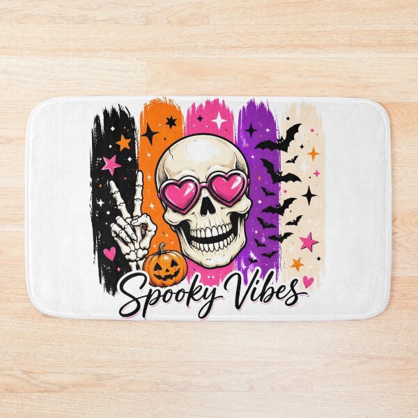 Item preview, Spooky Vibes Colorful Skeleton Halloween designed and sold by CleanDecor.