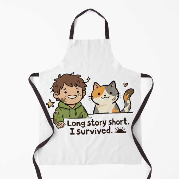 Item preview, Long Story Short, I Survived Cat Lover Funny T-Shirt designed and sold by Life Farming.