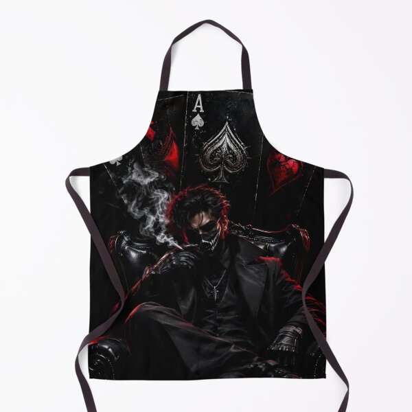 Item preview, Dark Anime Boss Smoking with Aces Cards designed and sold by PrimeRootsArt.