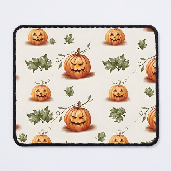 Item preview, Watercolor Halloween Pumpkin and Leaves Seamless Pattern designed and sold by interdesigner.