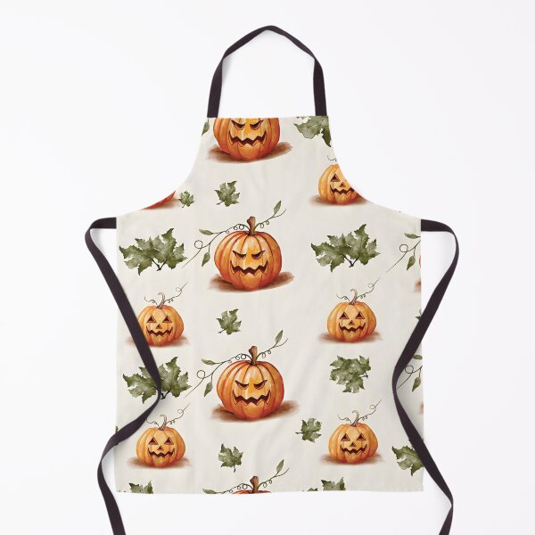 Item preview, Watercolor Halloween Pumpkin and Leaves Seamless Pattern designed and sold by interdesigner.