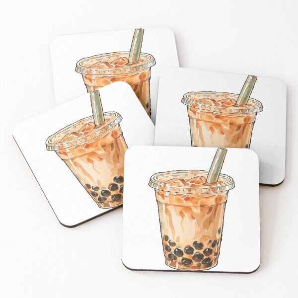 Item preview, Iced Boba Bubble Milk Tea with Straw Watercolor designed and sold by Jessie's Palette.