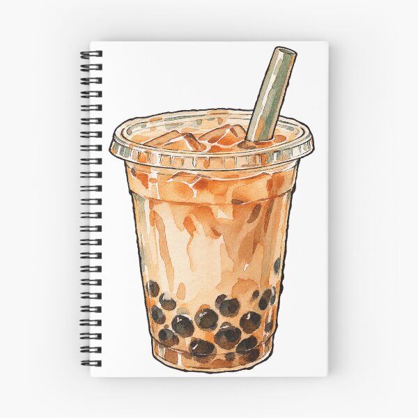 Item preview, Iced Boba Bubble Milk Tea with Straw Watercolor designed and sold by Jessie's Palette.
