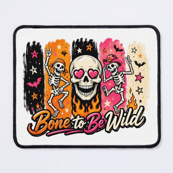 Item preview, Bone To Be Wild Colorful Skeleton Halloween designed and sold by CleanDecor.