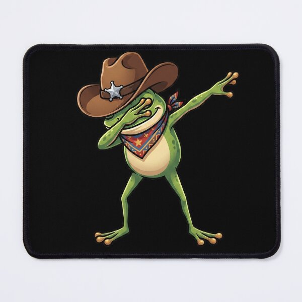 Item preview, Dabbing Cowboy Frog with Sheriff Hat and Bandana Funny Western Art   designed and sold by Maniwarsi.