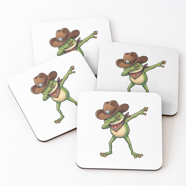 Item preview, Dabbing Cowboy Frog with Sheriff Hat and Bandana Funny Western Art   designed and sold by Maniwarsi.