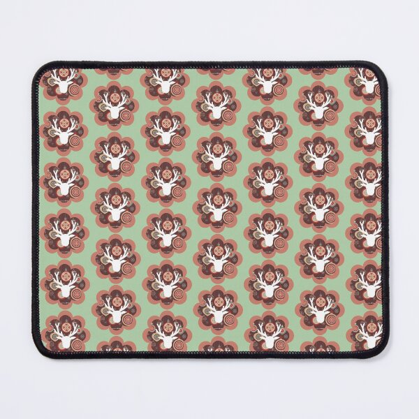 Item preview, Rustic Reindeer Silhouette with Pink Plaid Pattern Holiday Decor Art designed and sold by Liberarteprint.