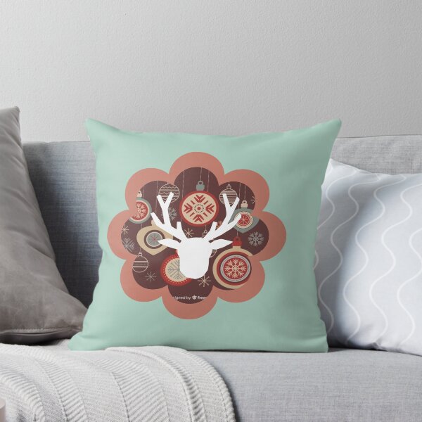 Item preview, Rustic Reindeer Silhouette with Pink Plaid Pattern Holiday Decor Art designed and sold by Liberarteprint.
