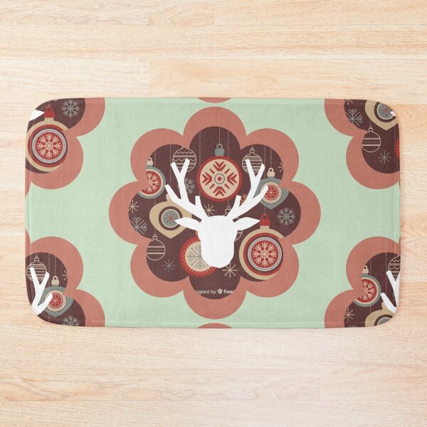 Item preview, Rustic Reindeer Silhouette with Pink Plaid Pattern Holiday Decor Art designed and sold by Liberarteprint.