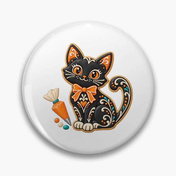 Item preview, Halloween Cookie Decorator Black Cat Royal Icing Art designed and sold by UrbanCanvvas.