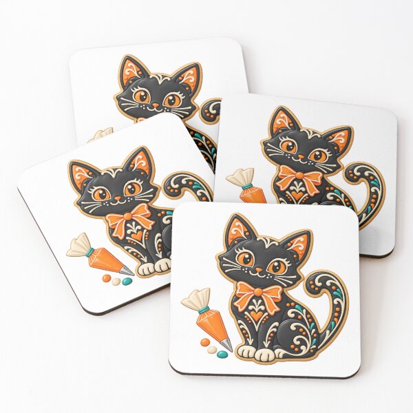 Item preview, Halloween Cookie Decorator Black Cat Royal Icing Art designed and sold by UrbanCanvvas.
