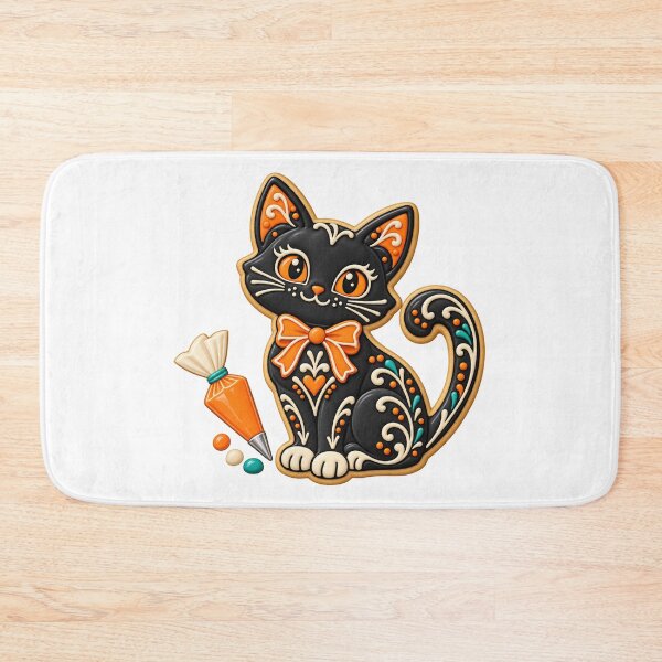 Item preview, Halloween Cookie Decorator Black Cat Royal Icing Art designed and sold by UrbanCanvvas.