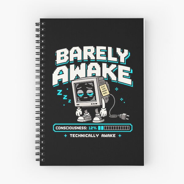 Item preview, Barely Awake – Retro Pixel Sleep Humor designed and sold by Mad Factory Designs.