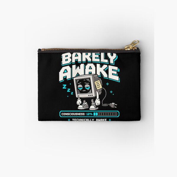 Item preview, Barely Awake – Retro Pixel Sleep Humor designed and sold by Mad Factory Designs.