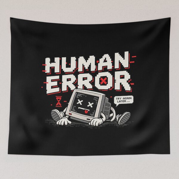 Item preview, Human Error – Retro Pixel Computer Failure Humor designed and sold by Mad Factory Designs.