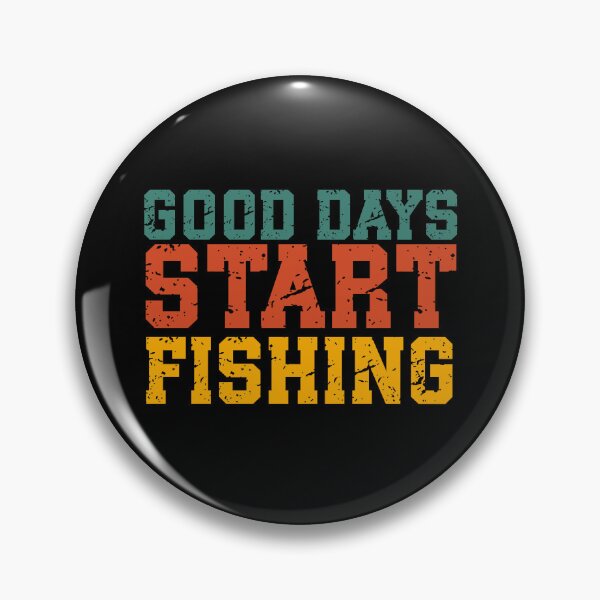 Item preview, Good Days Start Fishing | Vintage Fishing Quote | Retro Angler, Lake & Outdoor Life designed and sold by stylishdzign.