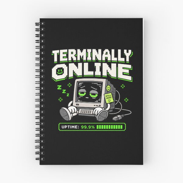 Item preview, Terminally Online – Retro Pixel Internet Humor designed and sold by Mad Factory Designs.