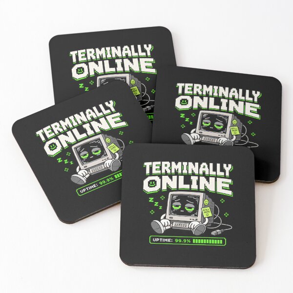 Item preview, Terminally Online – Retro Pixel Internet Humor designed and sold by Mad Factory Designs.