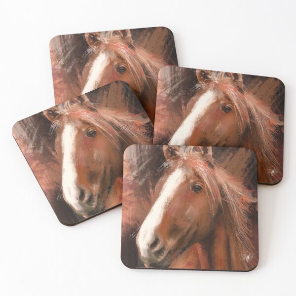 Item preview, Horses painting abstract style designed and sold by nickardi.