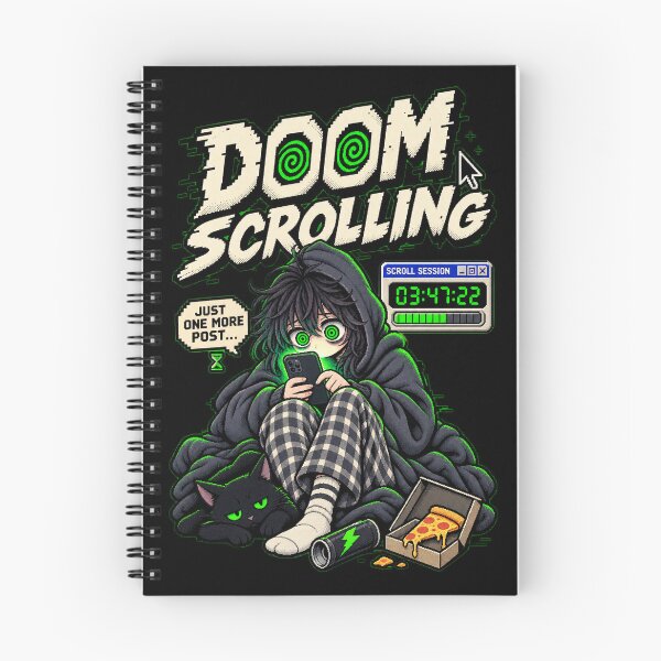 Item preview, Doom Scrolling – Retro Pixel Endless Scroll Humor designed and sold by Mad Factory Designs.